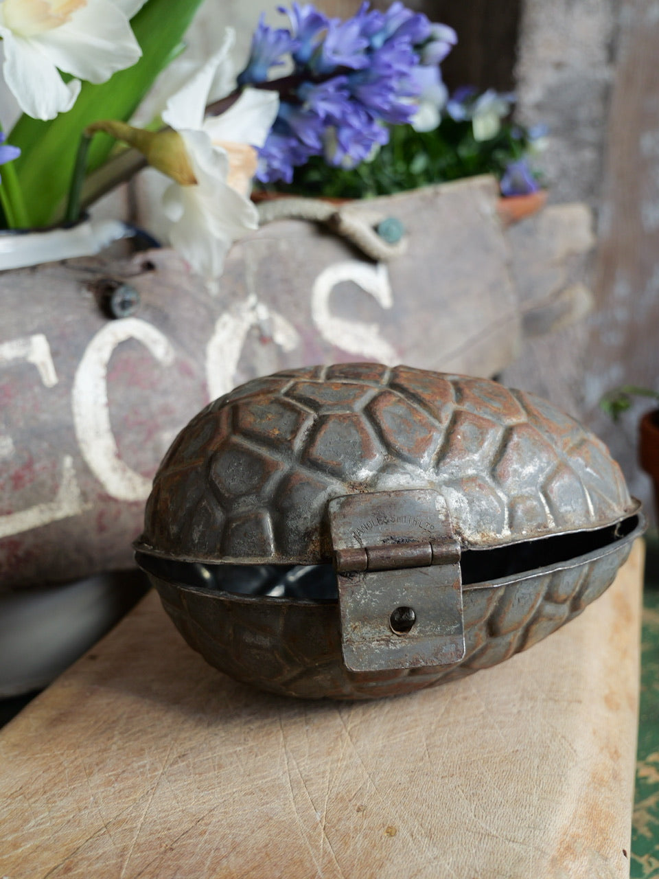 Vintage Metal Chocolate Egg Mould