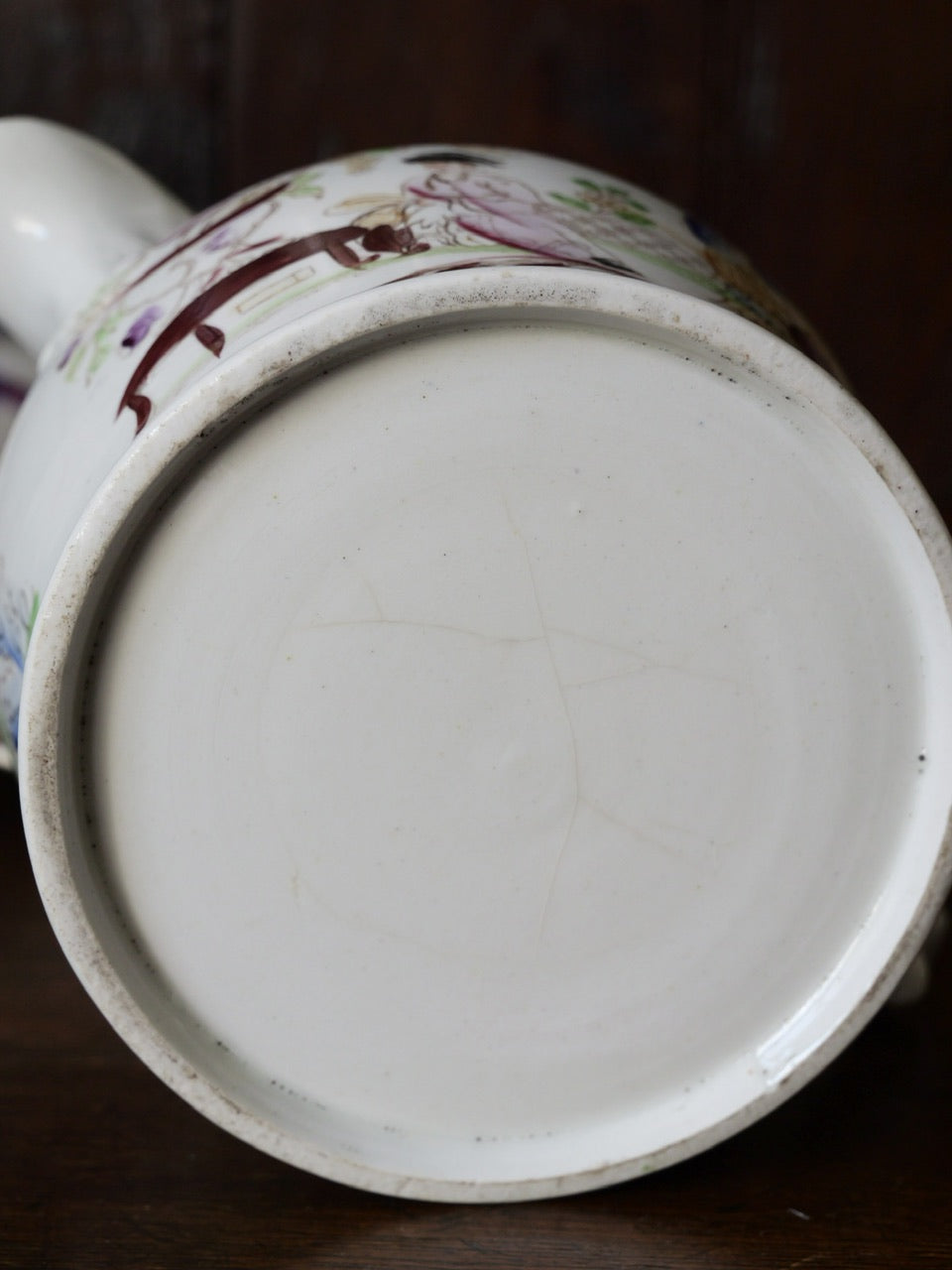 Antique Hand Painted Chinoiserie Jug