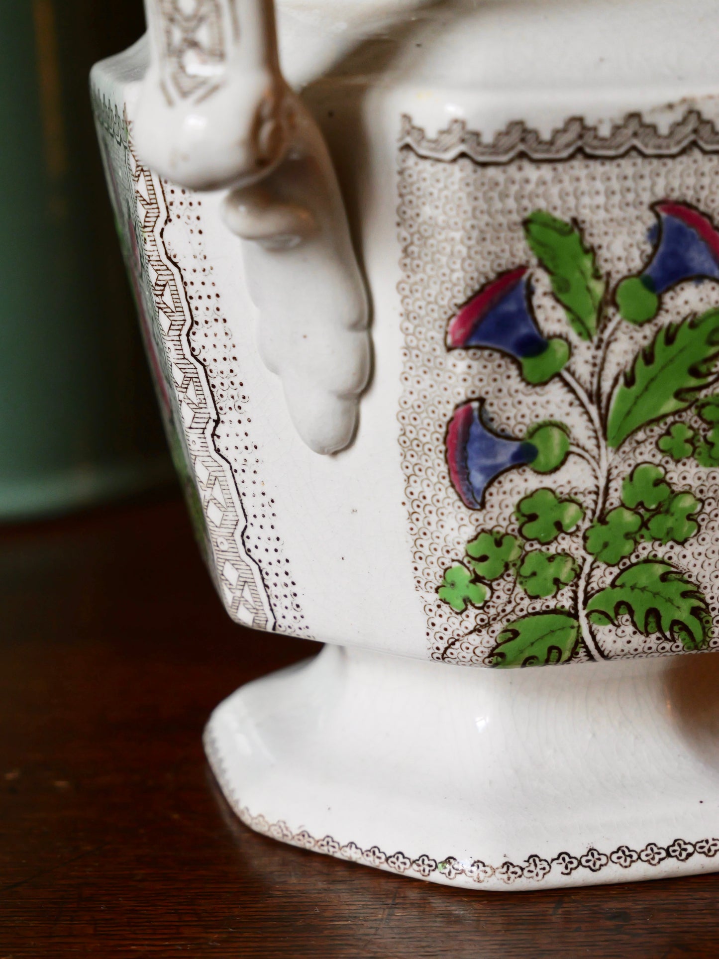 19th Century Hexagonal Transferware Jug