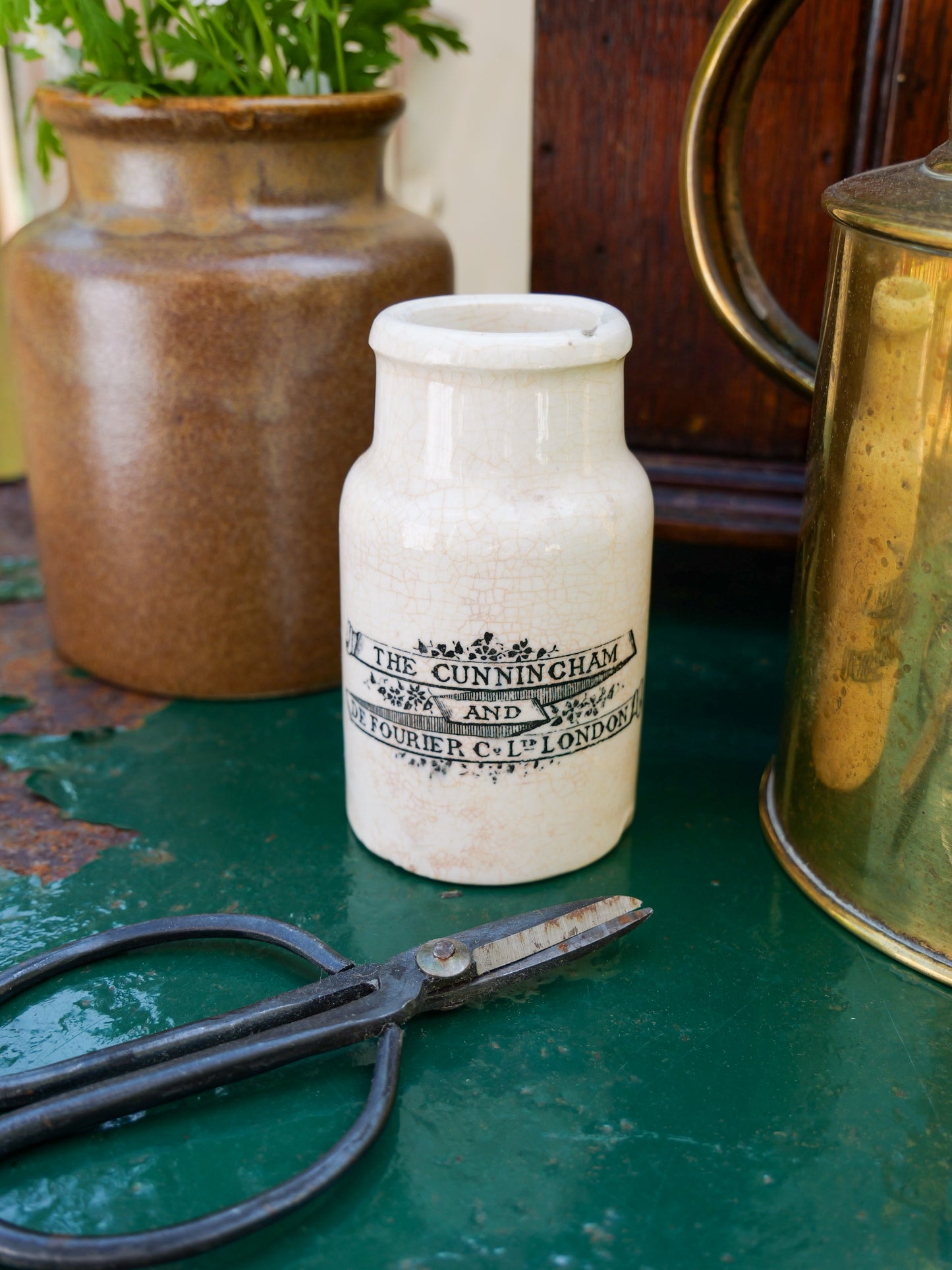 Antique Ironstone Pot - The Cunningham & De Fourier Co. Ltd London