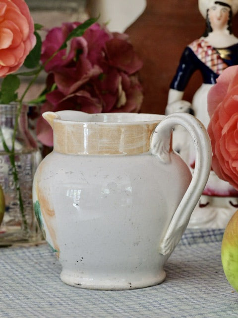 Small Antique Sunderland Orange Lustre Jug