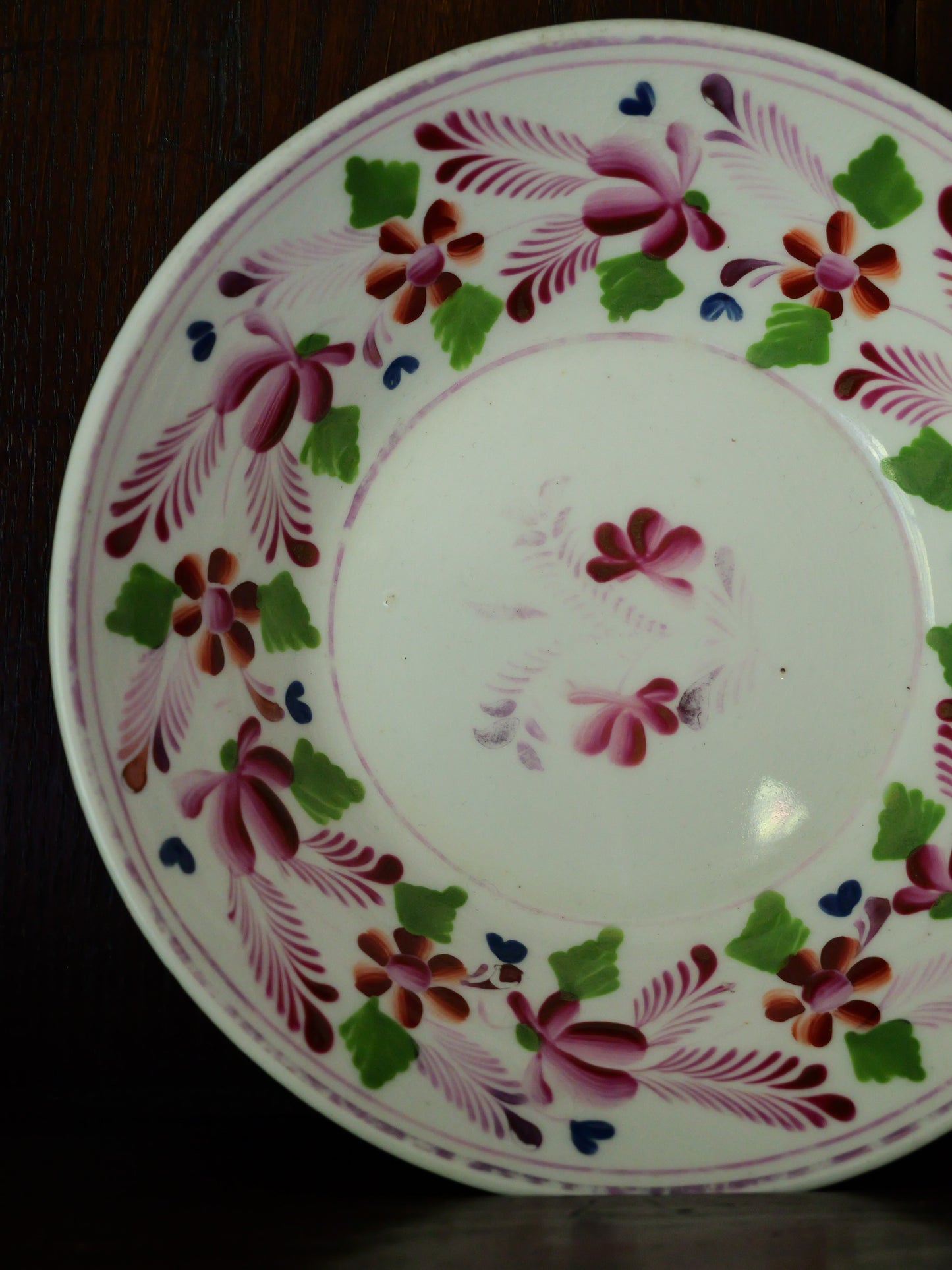 Antique Hand-painted Lustre Saucer
