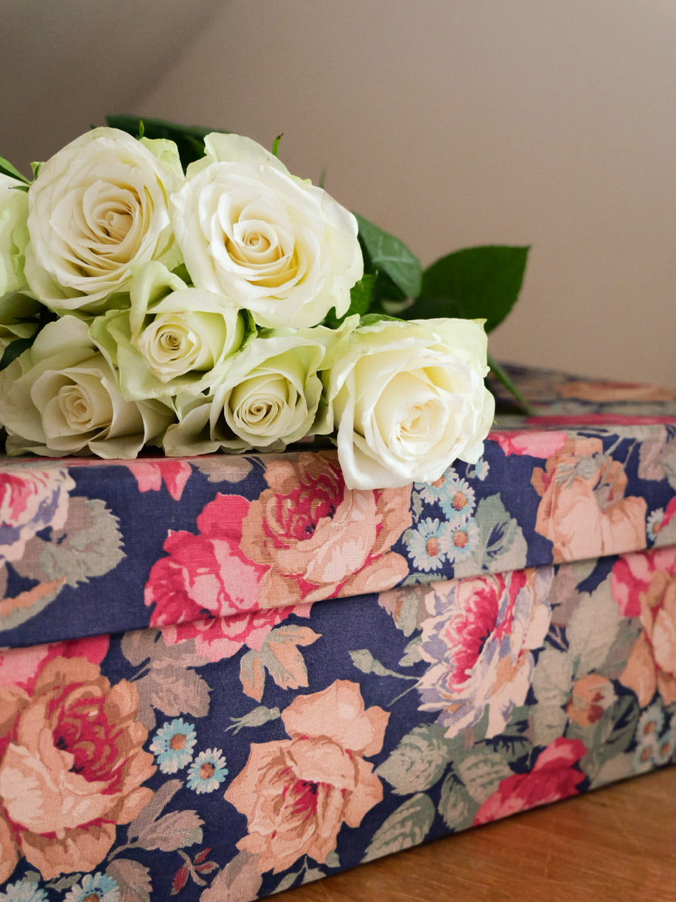 Vintage Fabric Covered Box