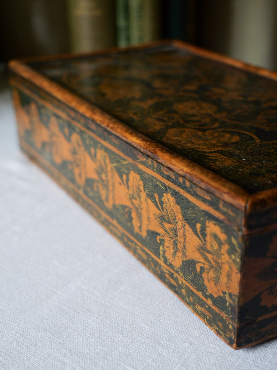 Antique Regency Penwork Box