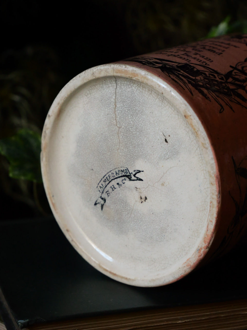 Antique Pink ‘Farmers’ Arms’ Tankard Mug