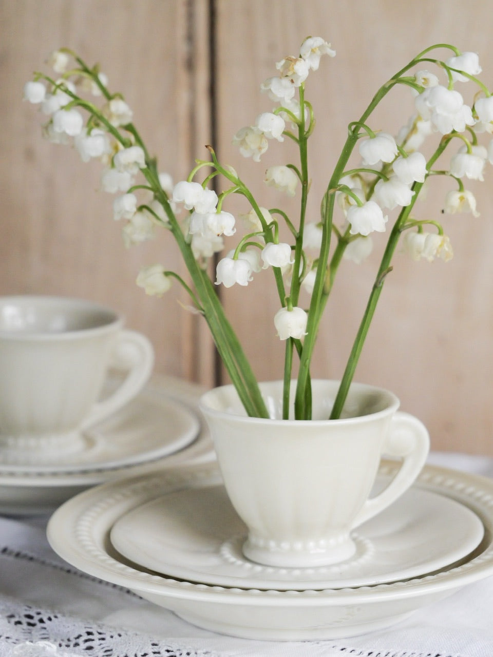 Tiny Beaded French Tea Set