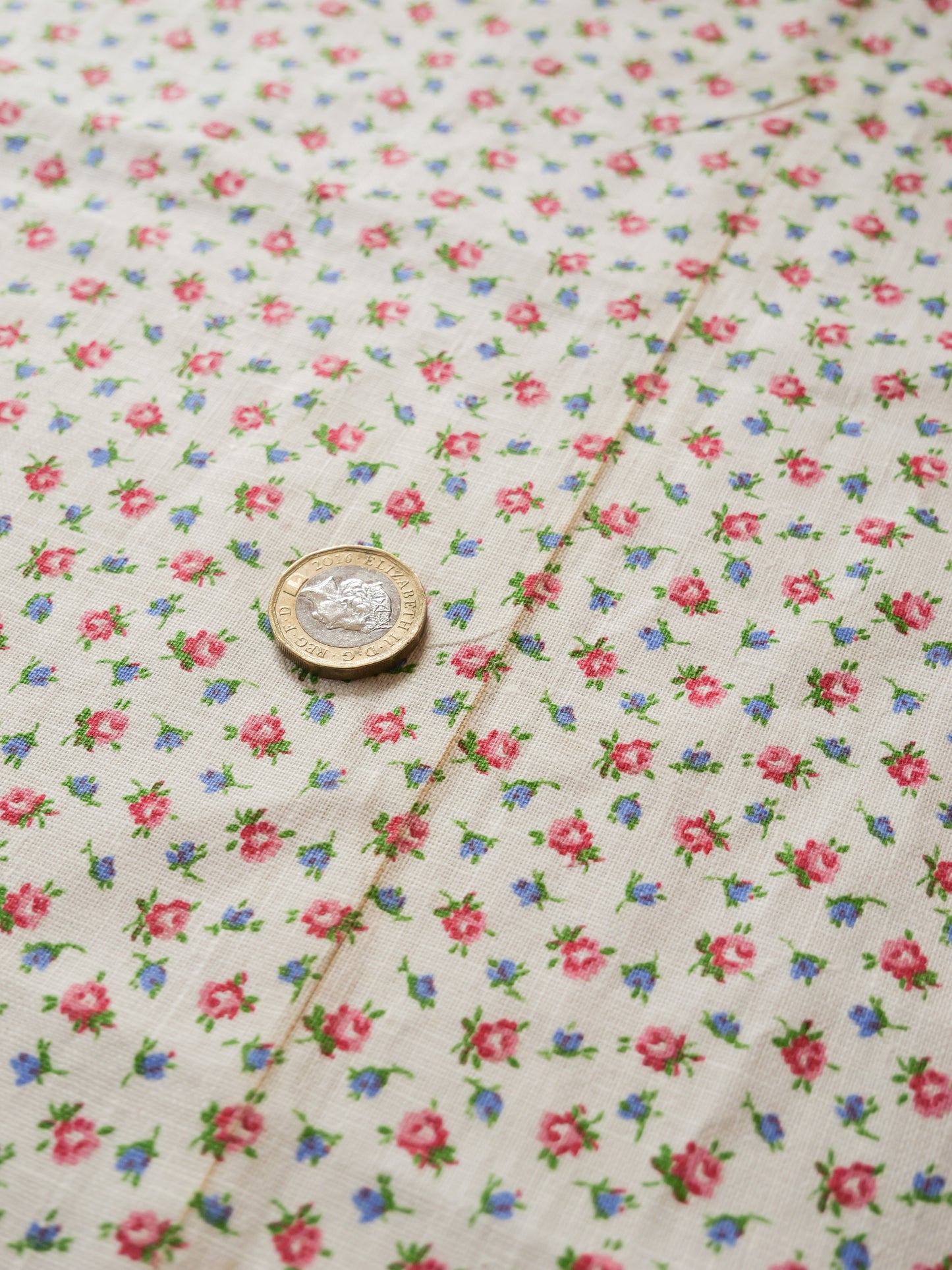REMNANT - Vintage French Ditsy Rose Cotton