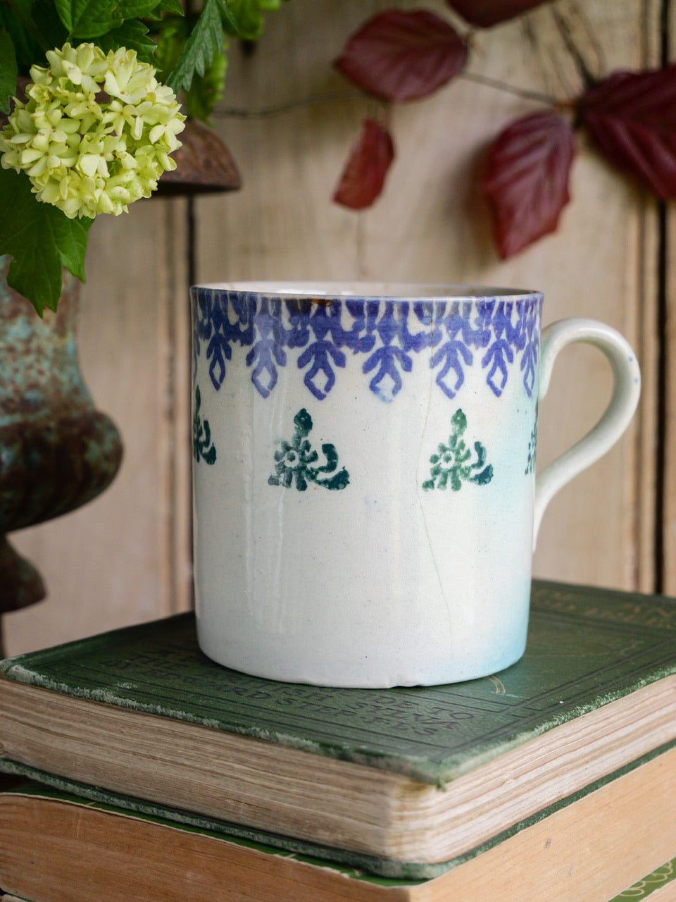 Small Antique Spongeware Mug