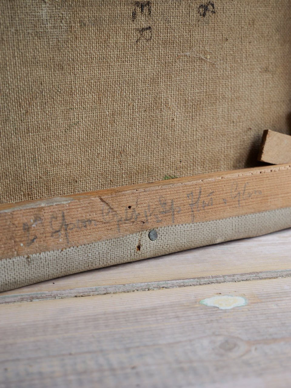 Vintage Art School Garden Painting on Canvas