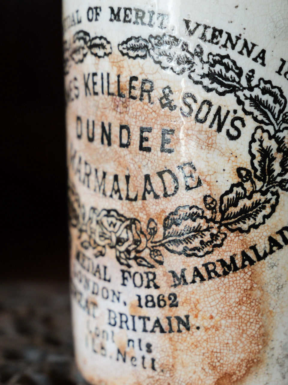 Early James Keiller 1lb Shouldered Marmalade Pot