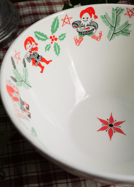 Vintage Norwegian Christmas Sweet Bowl