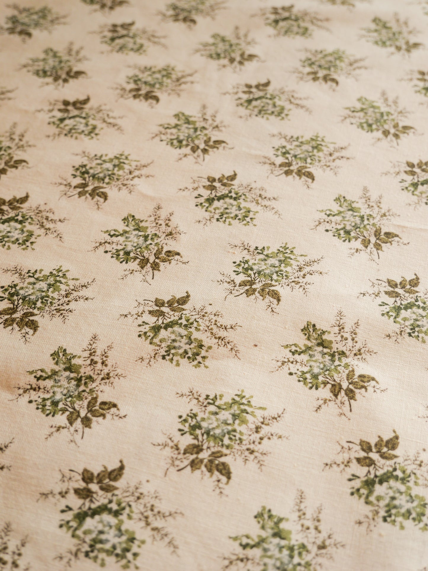 LENGTH: Vintage Green Sprig Cotton