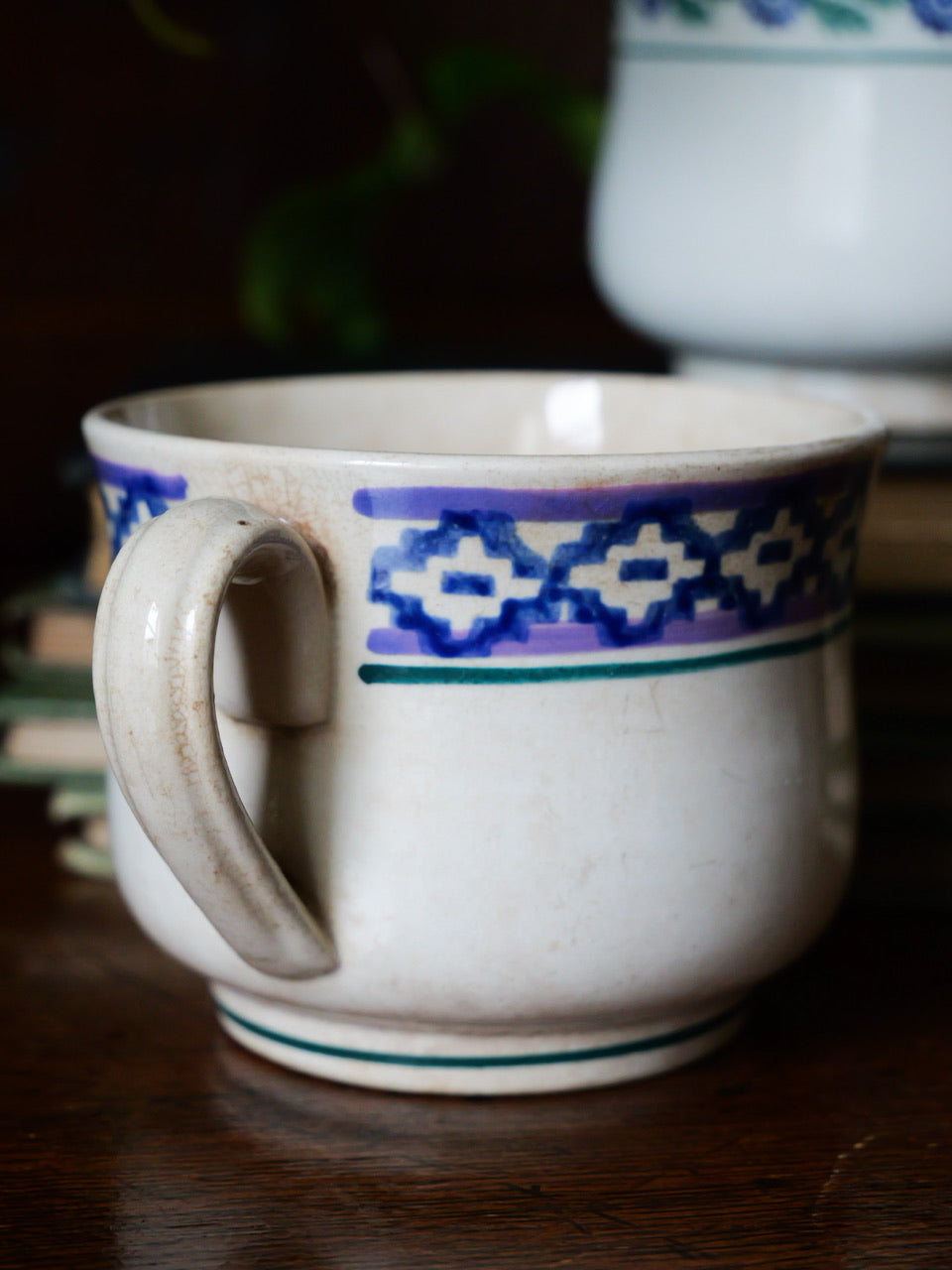 Vintage Pair of Hand-painted Cups