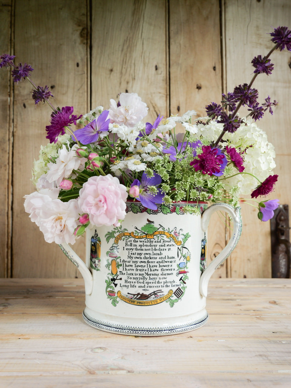 Very Large 19th Century Farmers Arms Tyg