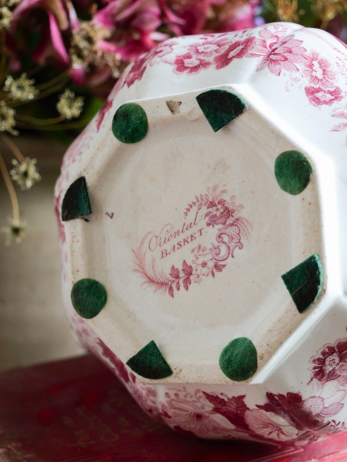 Large Antique Swansea Pouch Transfer Jug