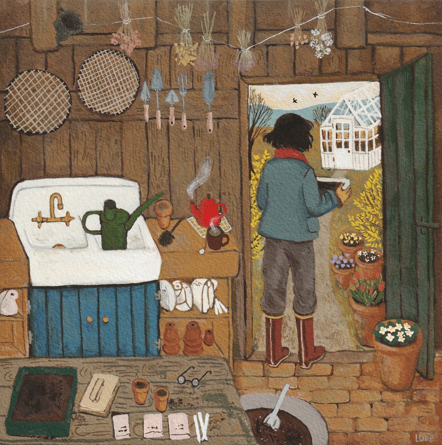 ‘The Potting Shed’ - Print by Loré Pemberton