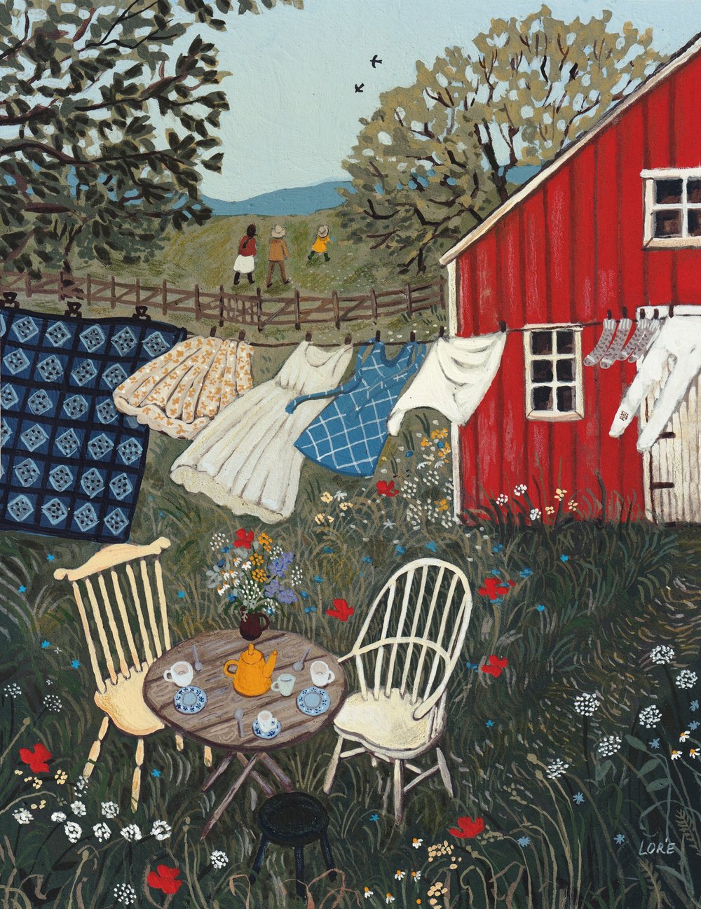 ‘Tea in the garden’ - Print by Loré Pemberton