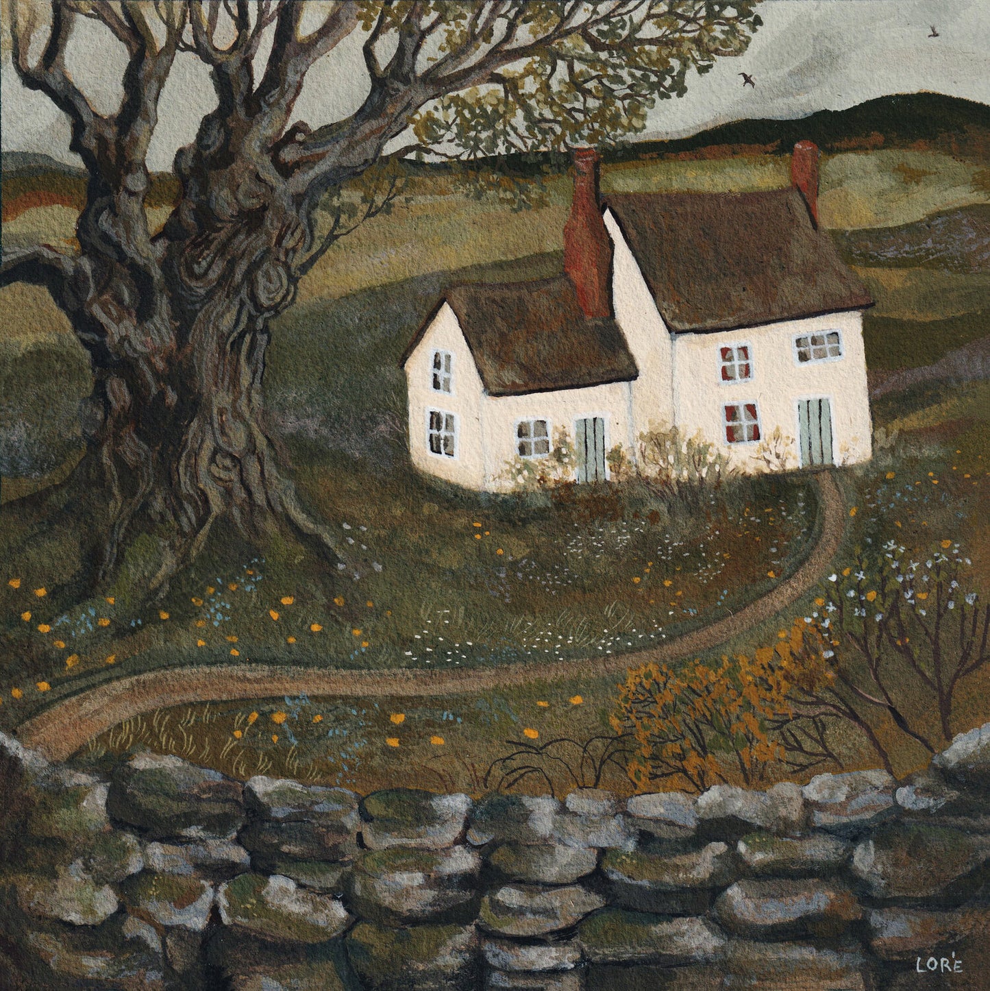 ‘Larkspur Cottage’ - Print by Loré Pemberton