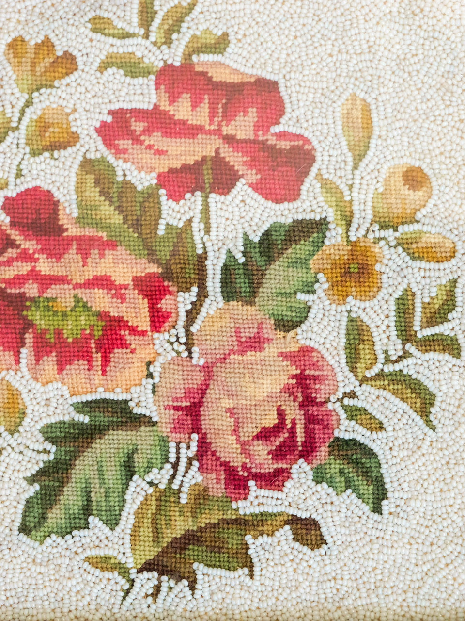Victorian Floral Beadwork Tapestry