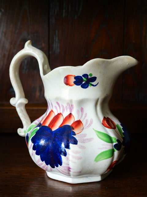 Antique Gaudy Welsh Pouch Jug