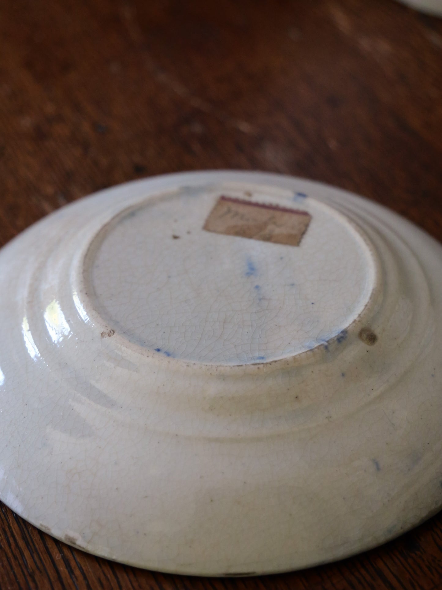 Antique Spongeware Tiny Cup and Saucer