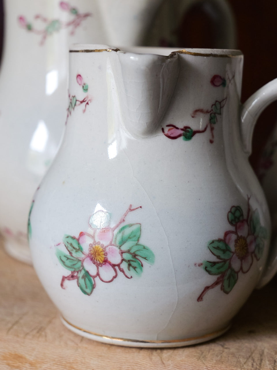 Vintage French Floral Jugs - Set of 3