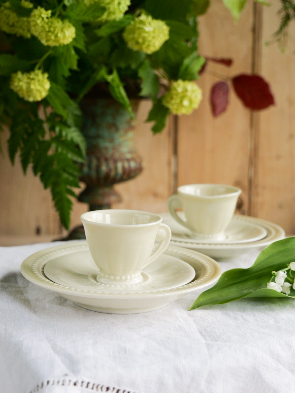 Tiny Beaded French Tea Set