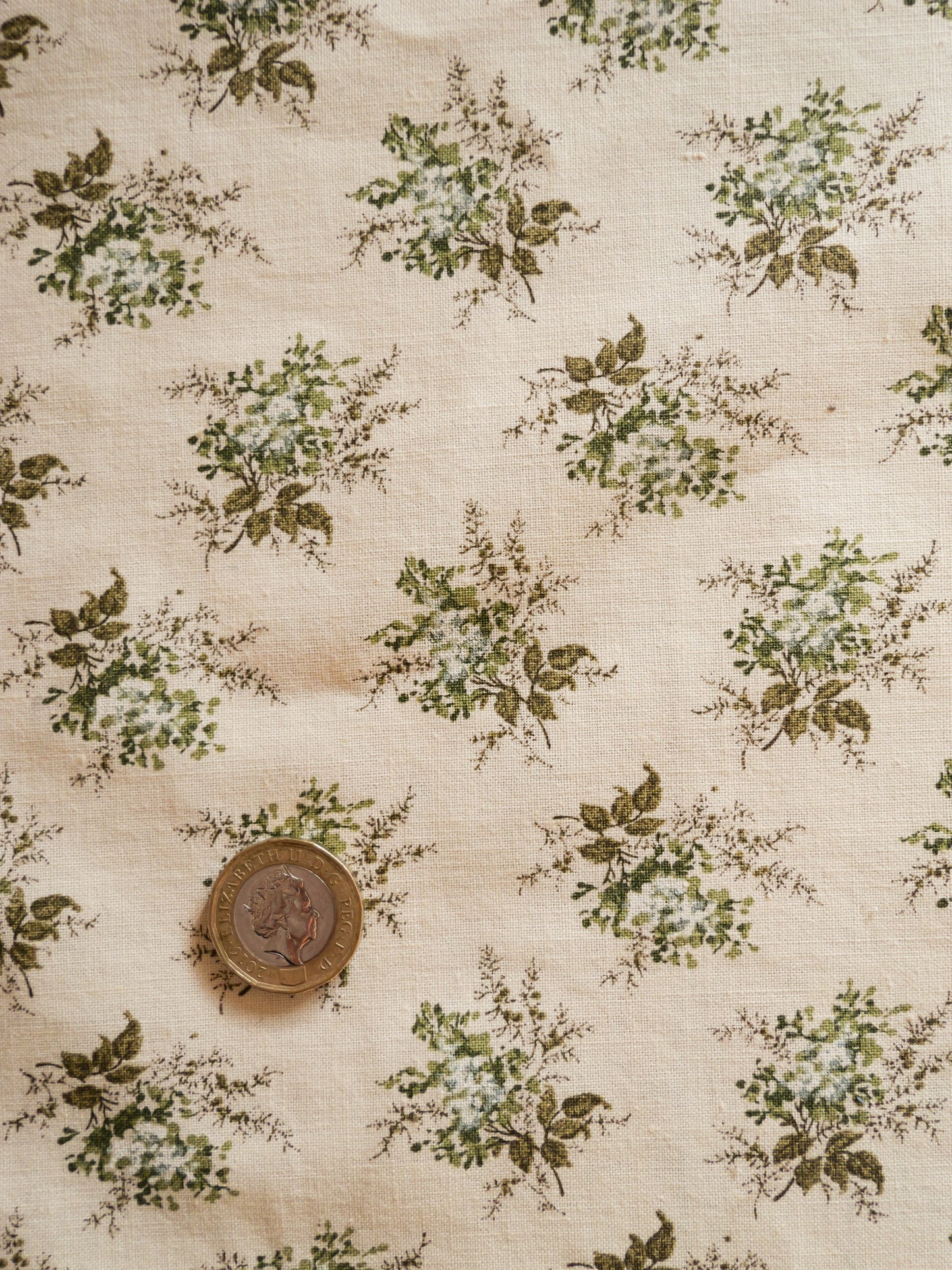 LENGTH: Vintage Green Sprig Cotton