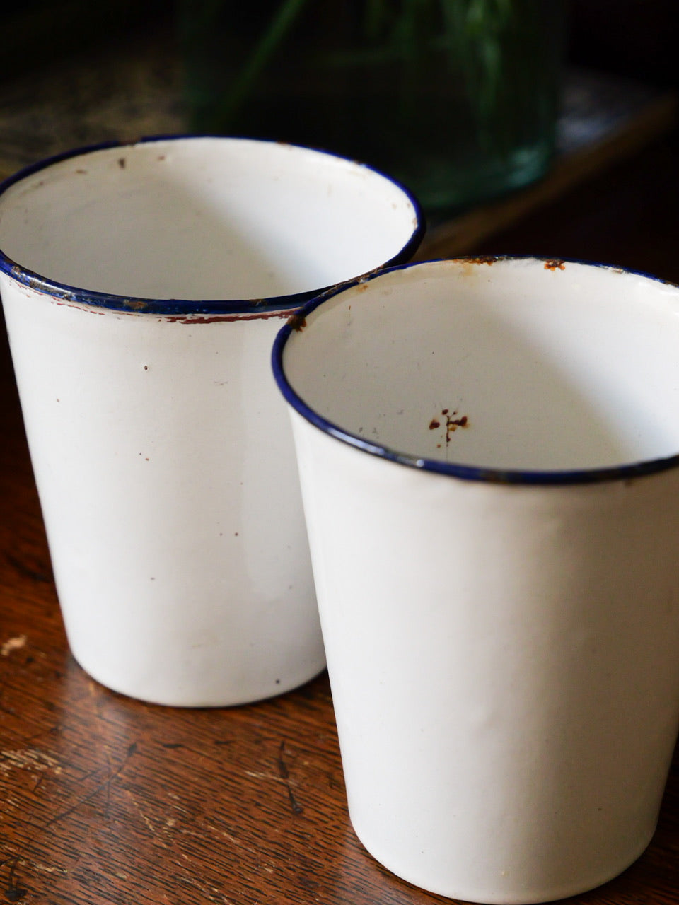 Vintage Enamel Tumbler Set