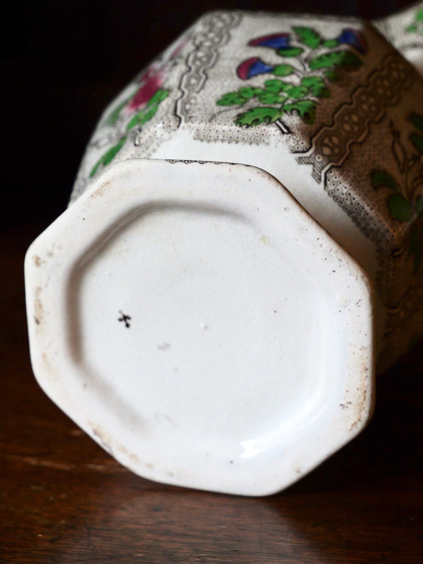 19th Century Hexagonal Transferware Jug