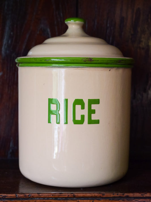 Vintage Enamel ‘Rice’ Container