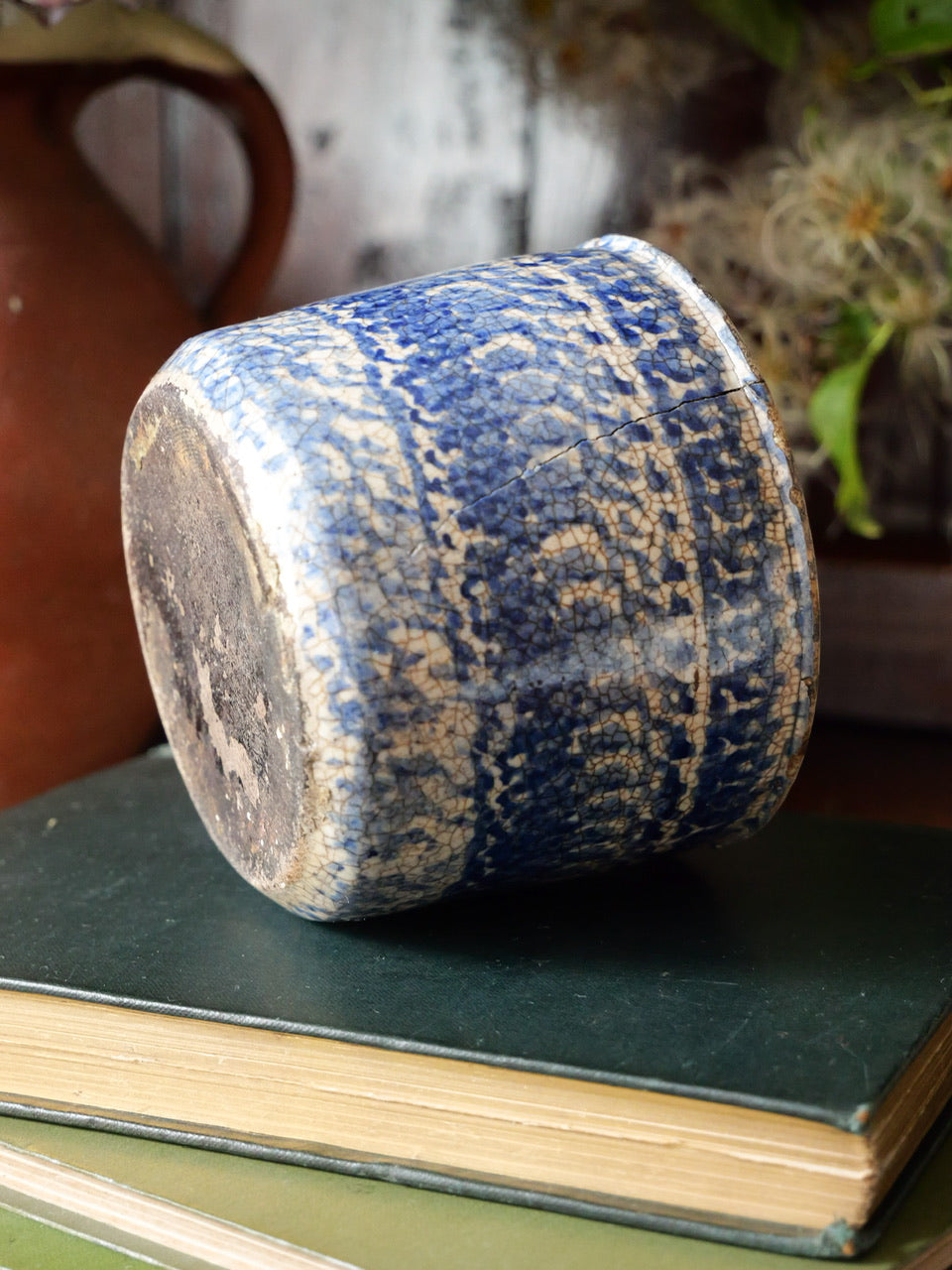 Antique Primitive Spongeware Mug