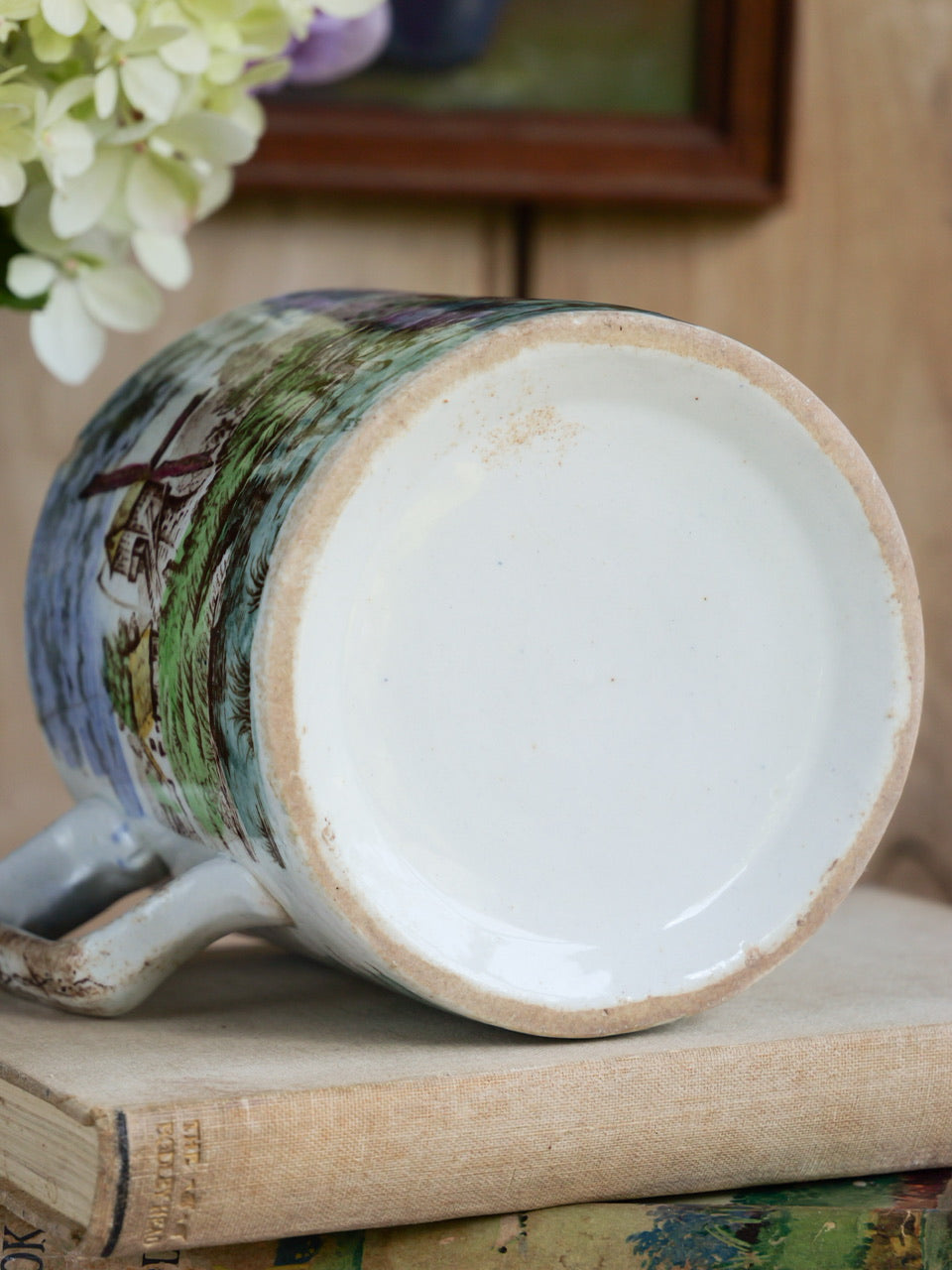 19th Century ‘Windmill’ Transferware Mug
