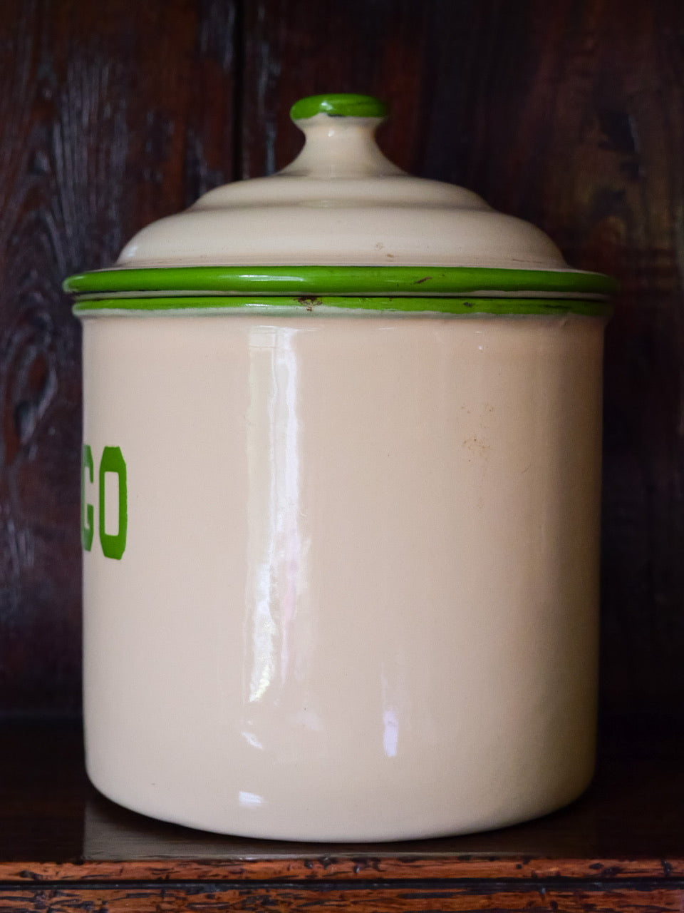 Vintage Enamel ‘Sago’ Container