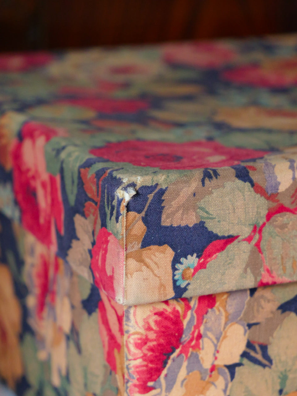 Vintage Fabric Covered Box