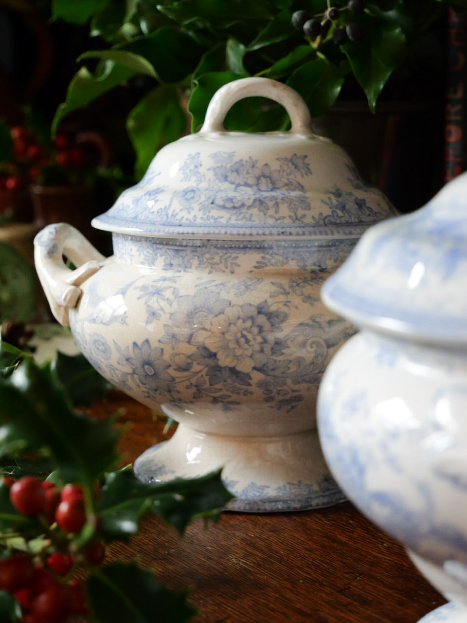 Antique Asiatic Pheasant Sauce Tureens (Set of Two)