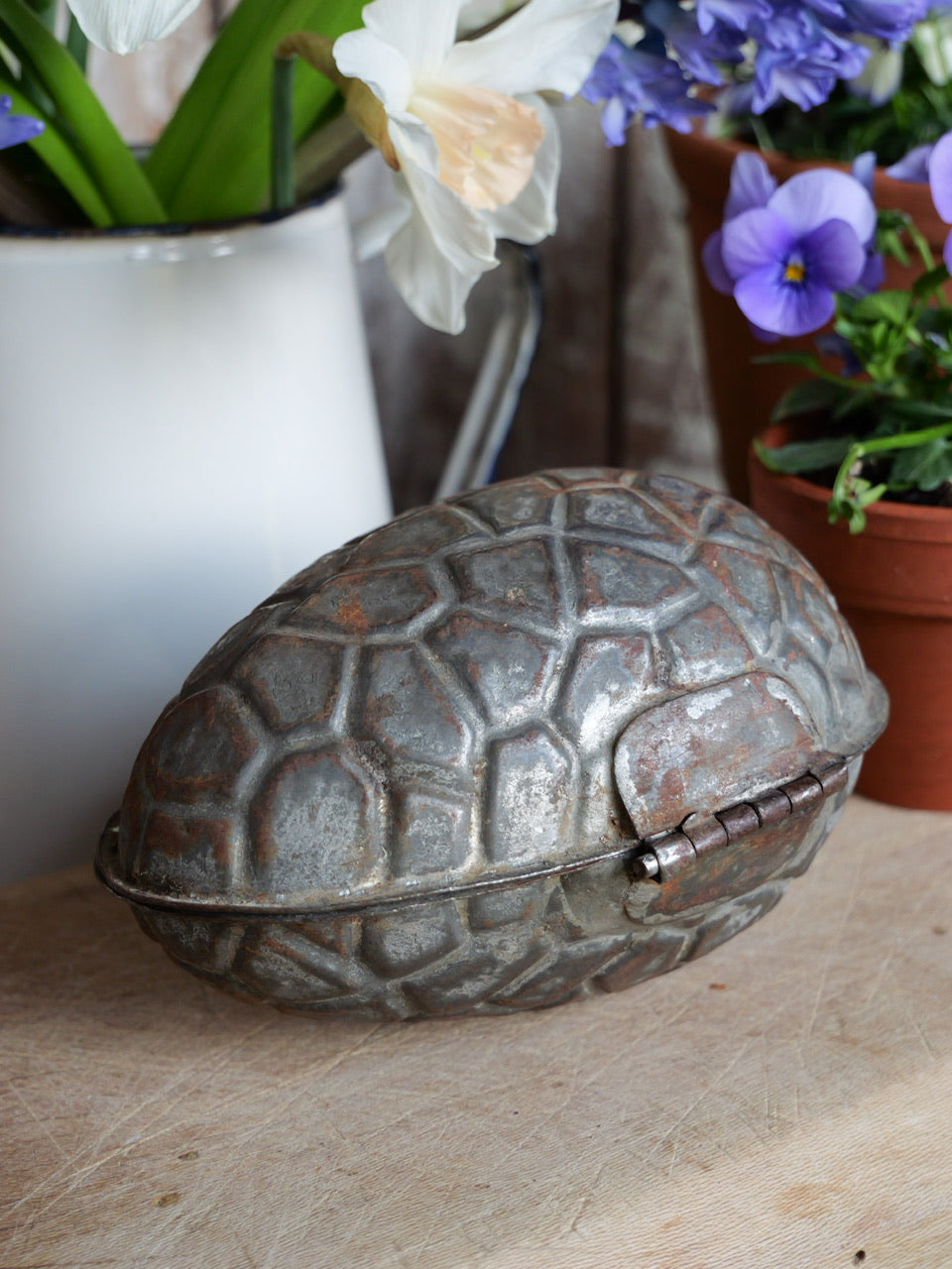 Vintage Metal Chocolate Egg Mould