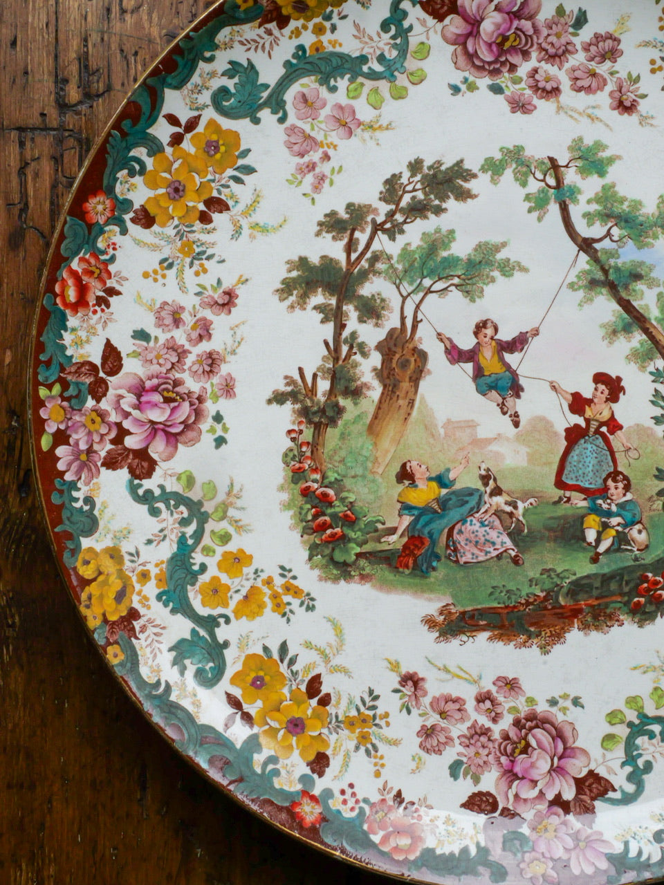 Large Antique Charger Plate