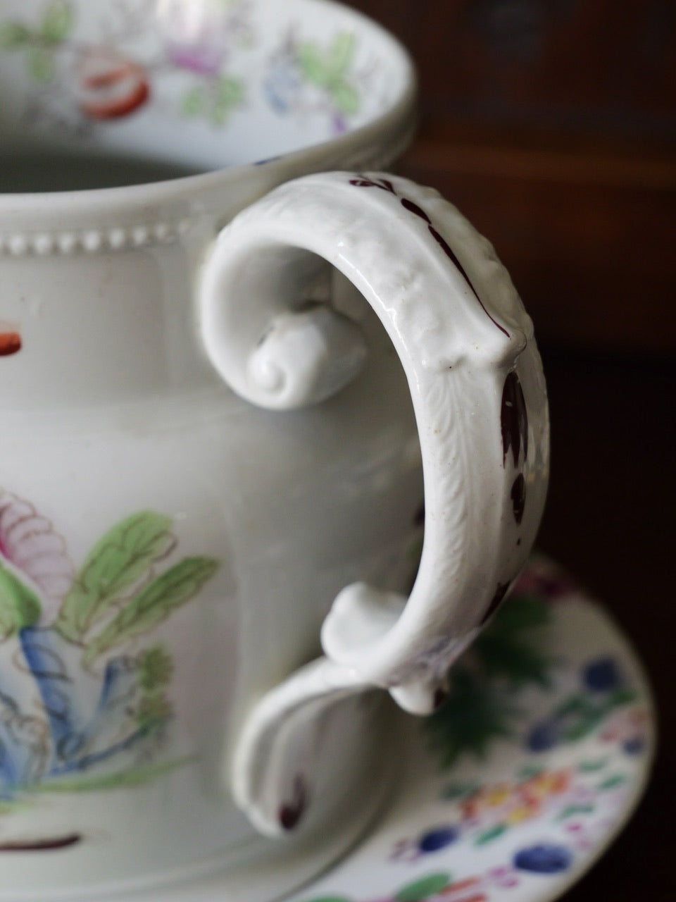 Antique Hand Painted Chinoiserie Jug