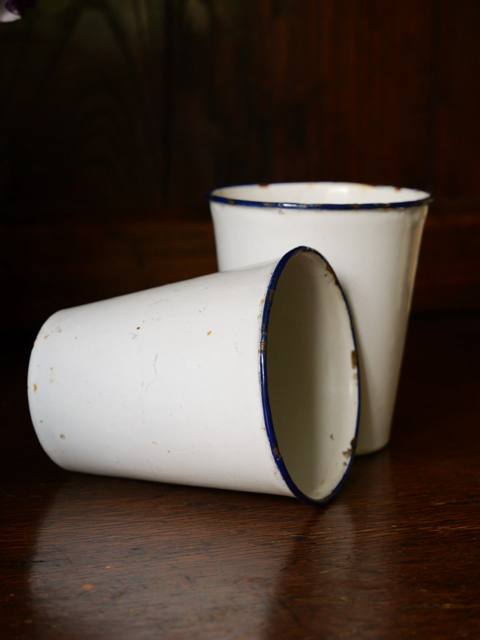 Vintage Enamel Tumbler Set