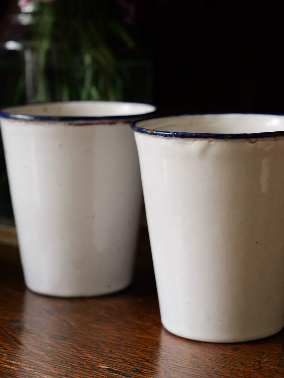 Vintage Enamel Tumbler Set