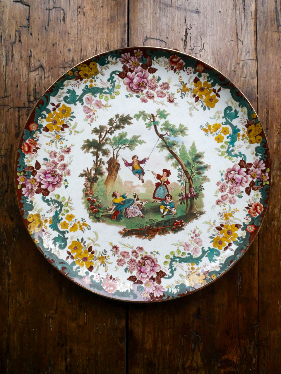 Large Antique Charger Plate