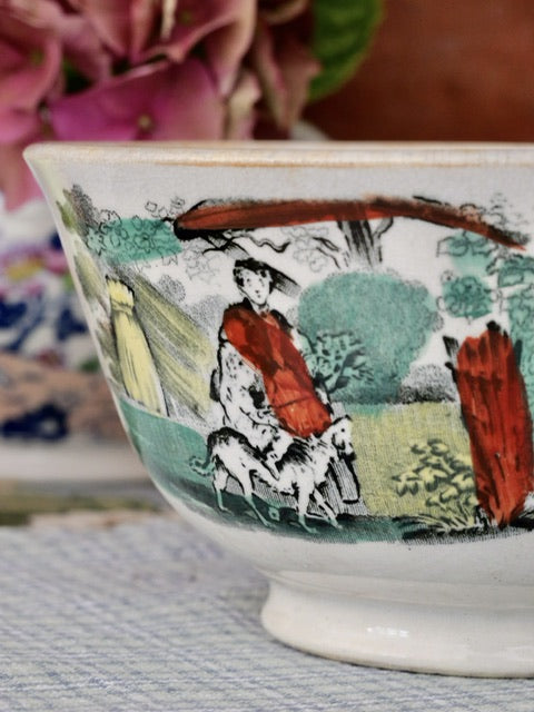 Antique Sunderland Orange Lustre Bowl