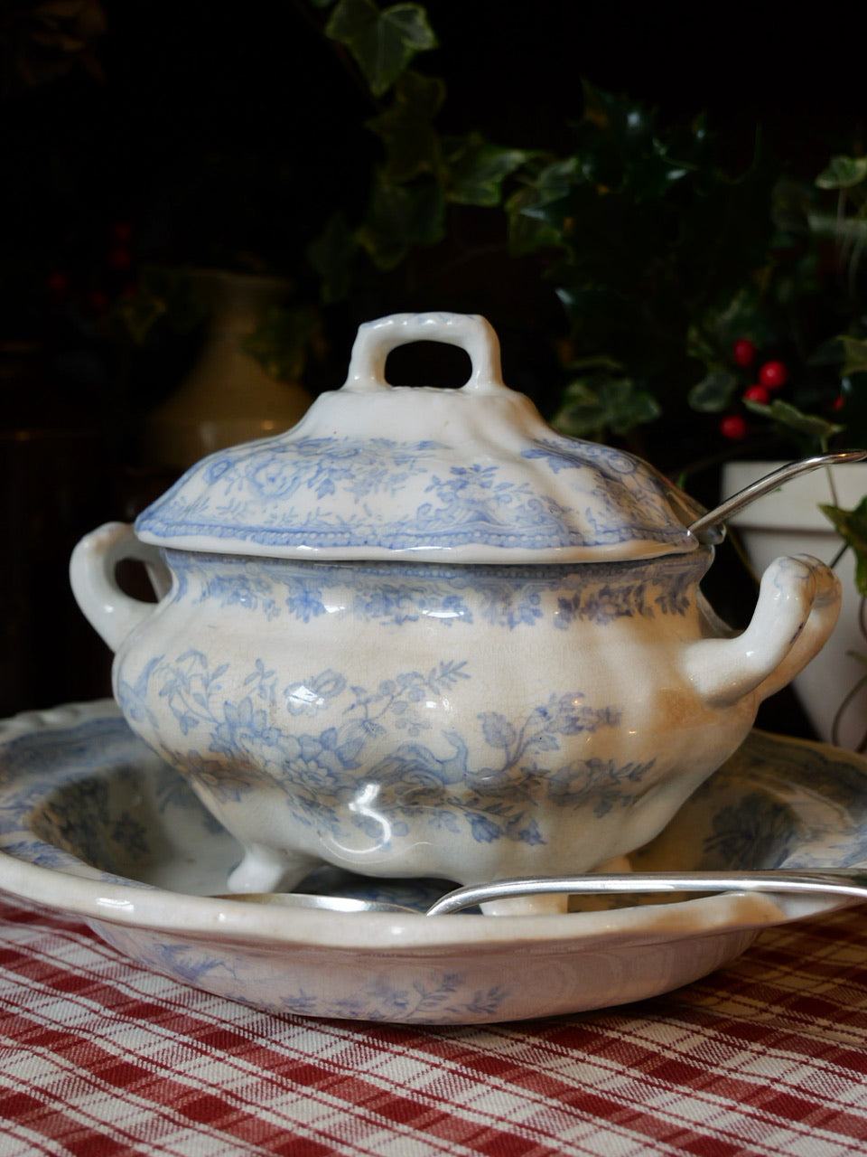 Small Antique Asiatic Pheasants Tureen