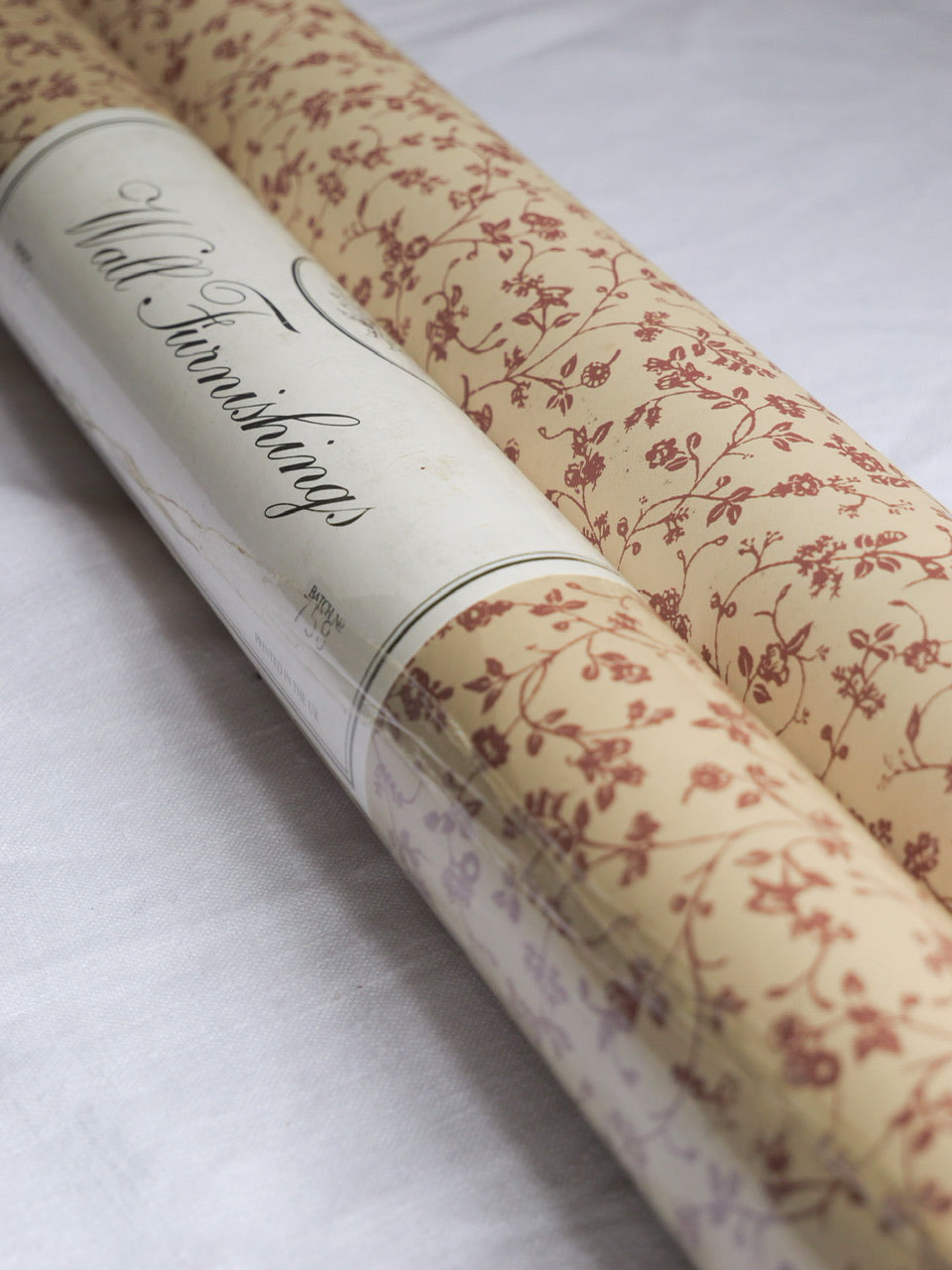 Vintage Laura Ashley Wallpaper Rolls - Set of 2