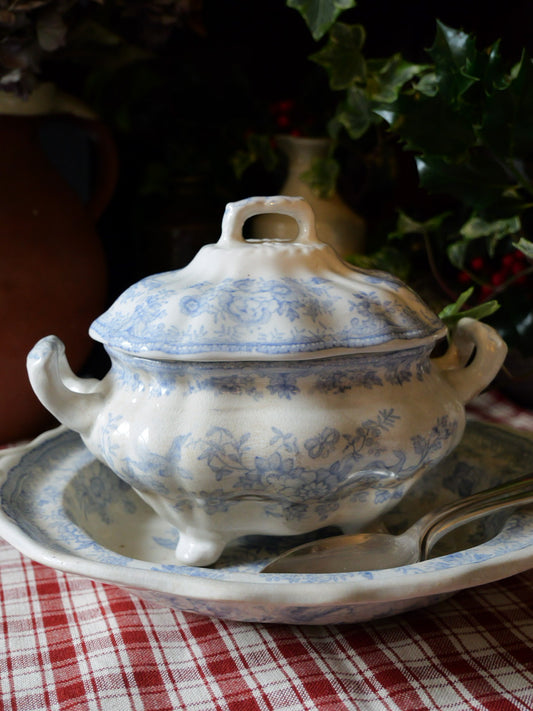 Small Antique Asiatic Pheasants Tureen