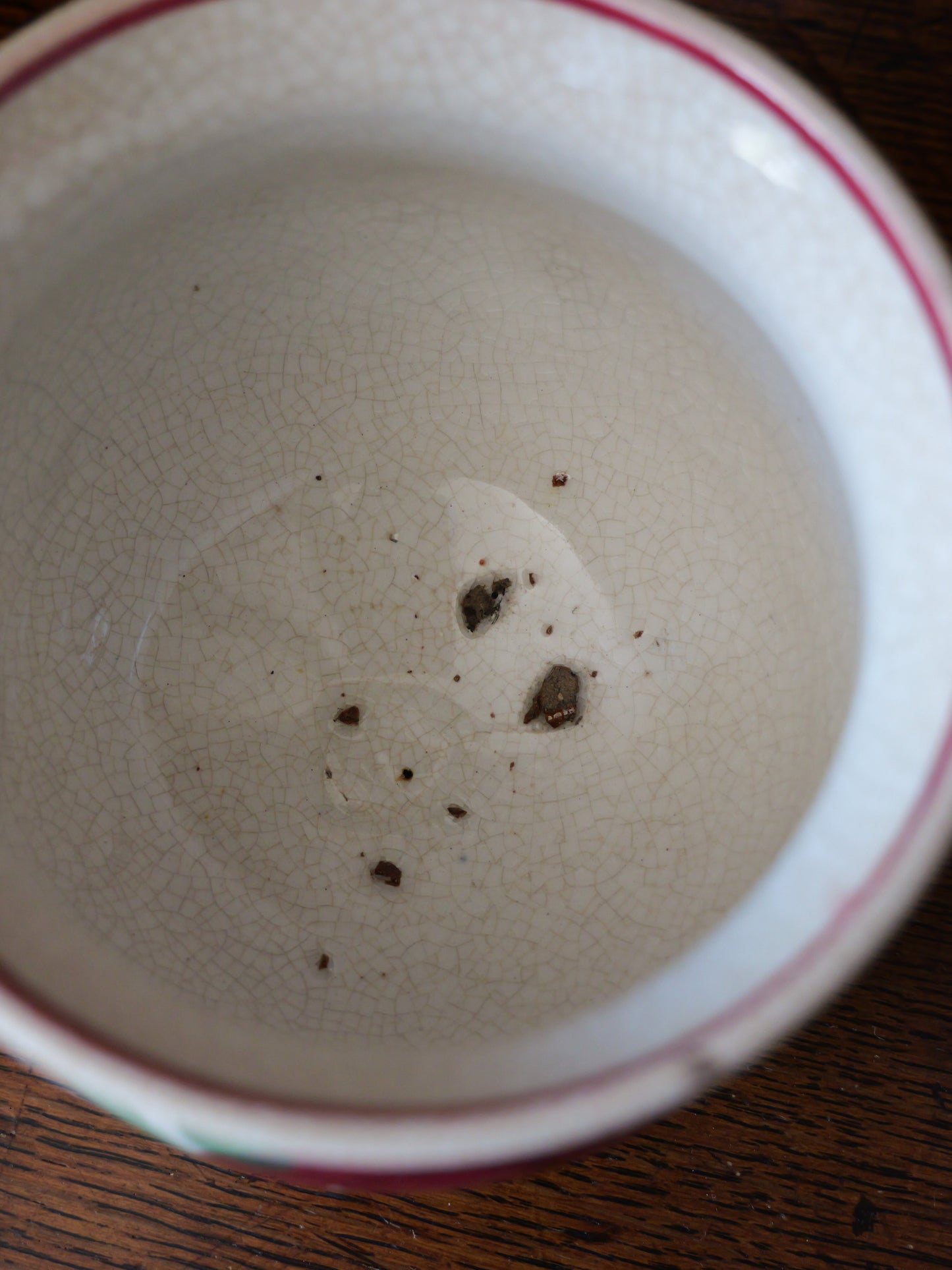 Antique Welsh Spongeware Rose Pattern Mug