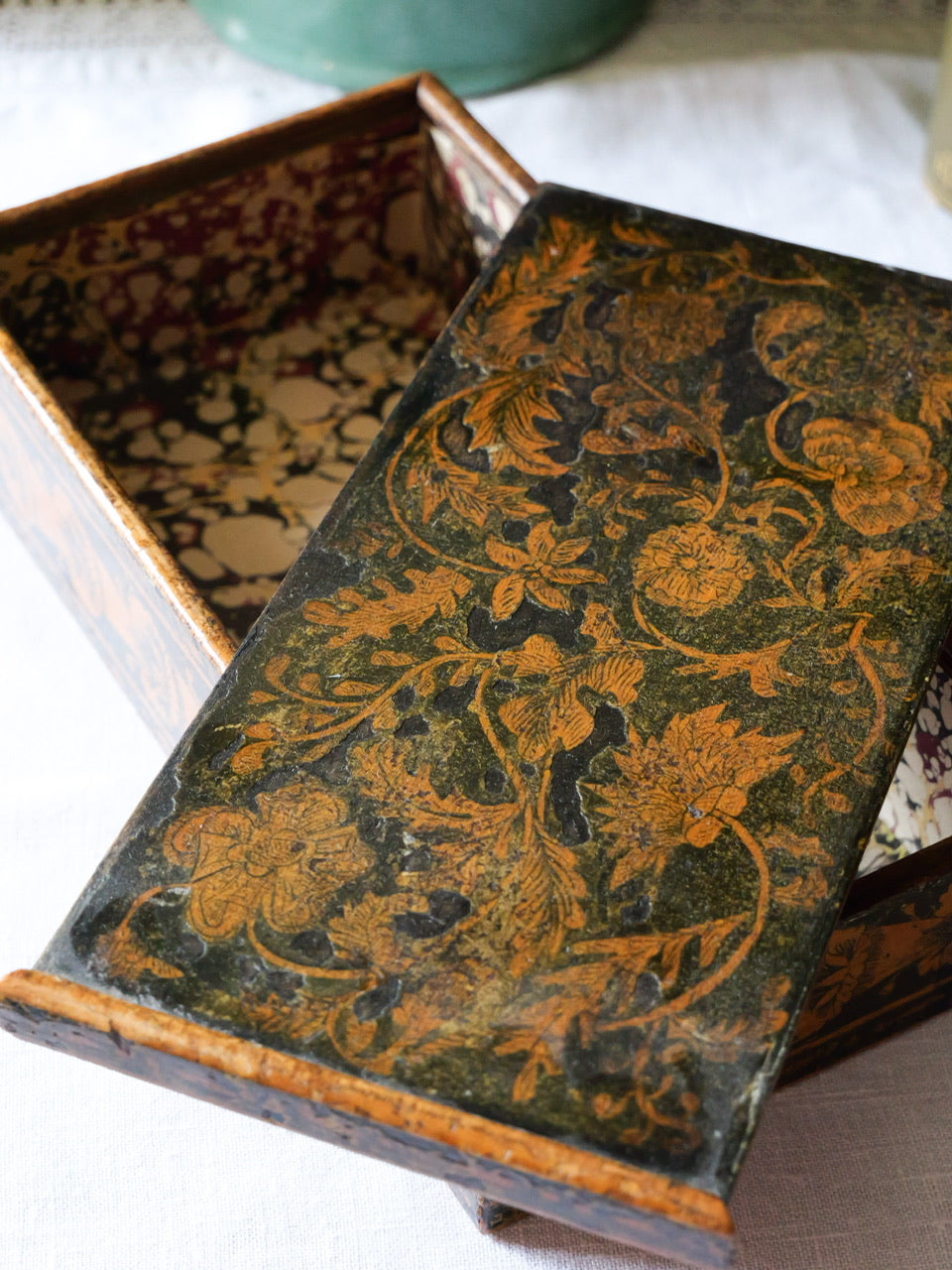 Antique Regency Penwork Box
