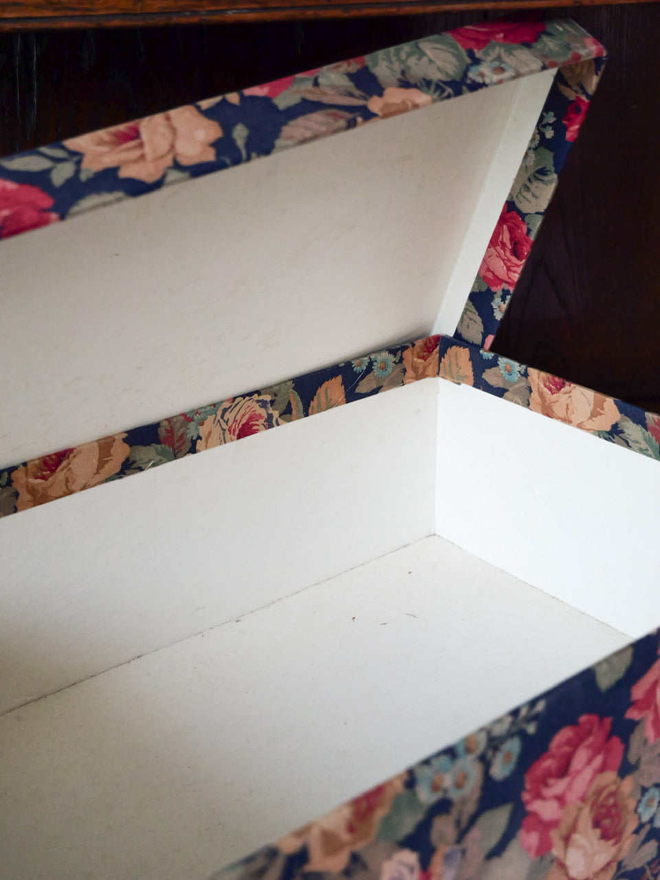 Vintage Fabric Covered Box
