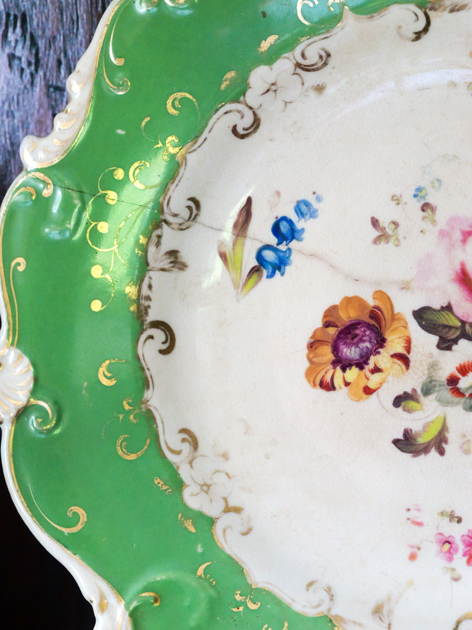 Antique Floral Plate